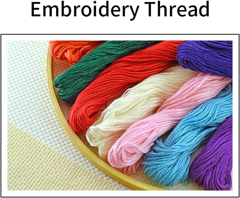 REXING Stamped Cross Stitch Kits Embroidery kit for Beginners Adults Full Range of Embroidery Patterns Starter Kits DIY Printed Cross Stitch Kits Needlepoint Kits 11CT-Colorful Flowers 18x18 inchs - Image 4